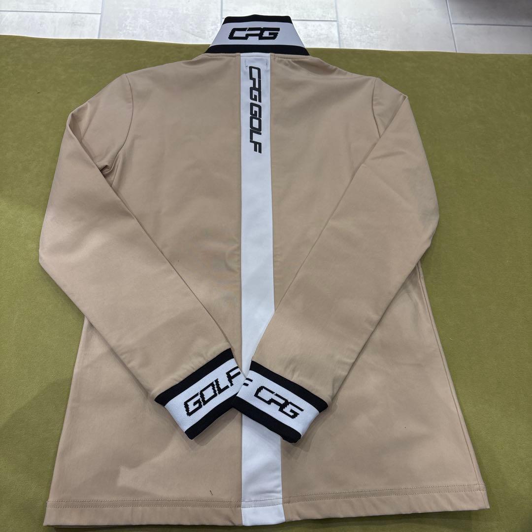 CPG GOLF ベージュ ハーフジップシャツ 2