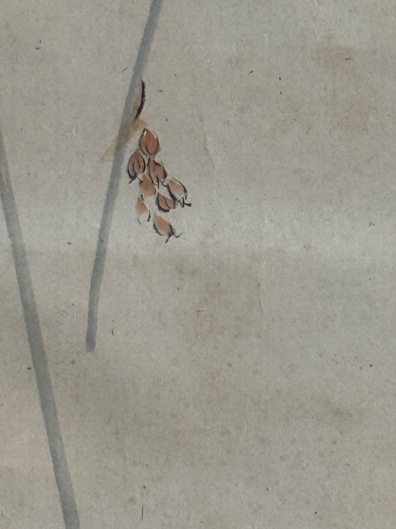 池上秀畝筆　絹本肉筆　沒骨法　掛軸　秀畝自題共箱　送料込み250824