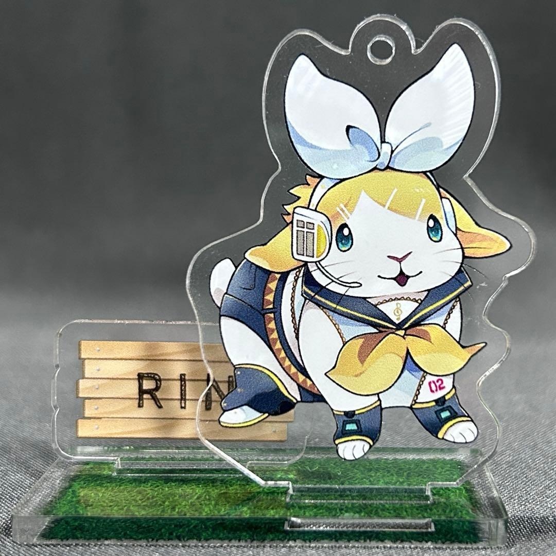 初音ミク×井口病院コラボ 鏡音リン アクリルスタンド アクリルキーホルダー 兎