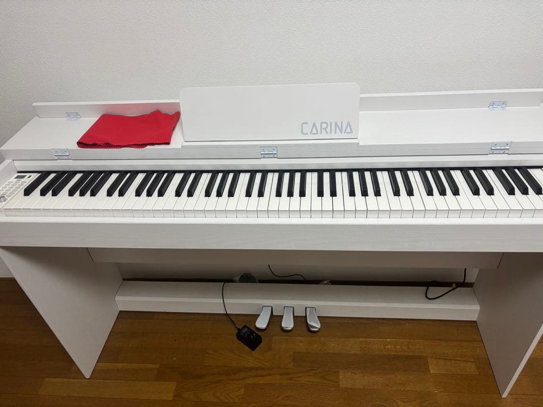 （引き取り限定） ホワイト電子ピアノ、椅子、楽譜