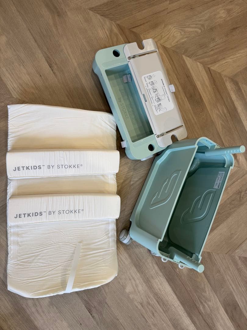 ジェットキッズ BY ストッケ ベッドボックス（グリーン） 中古