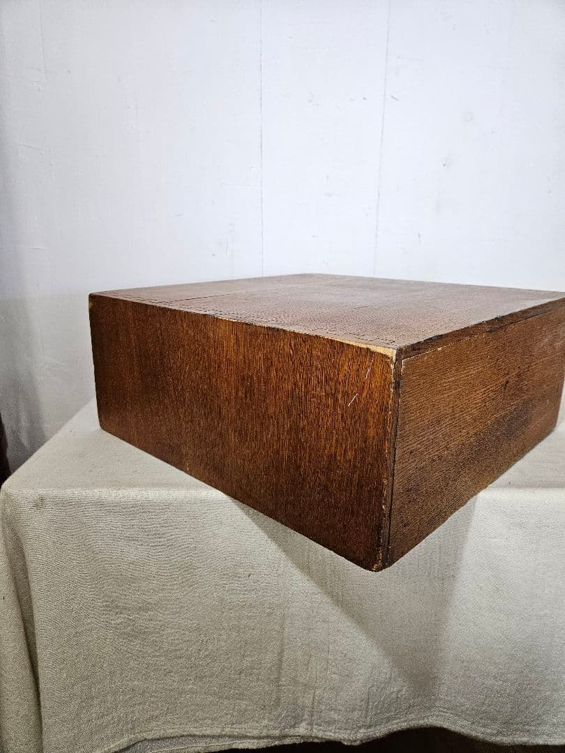 USアンティーク 木製のカードキャビネット ホルダー 卓上 書斎 引出し