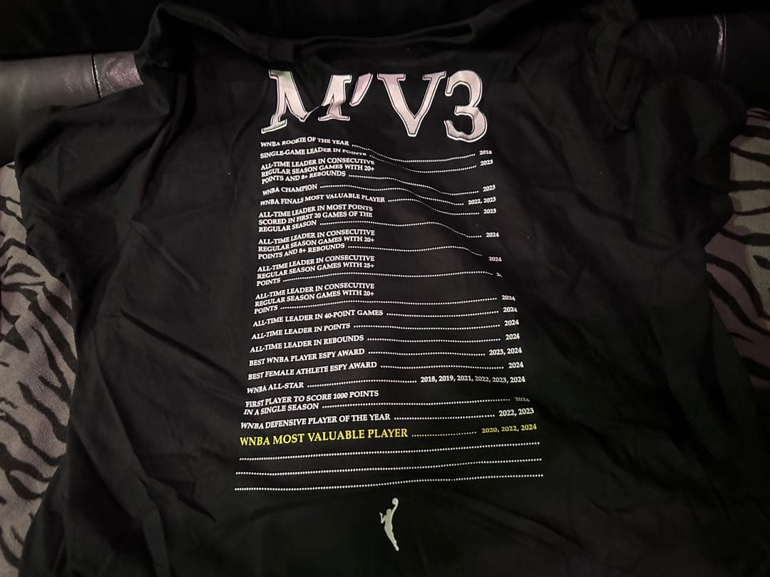 国内未発売　Nike A'ja Wilson WNBA 2024 MVP Tee