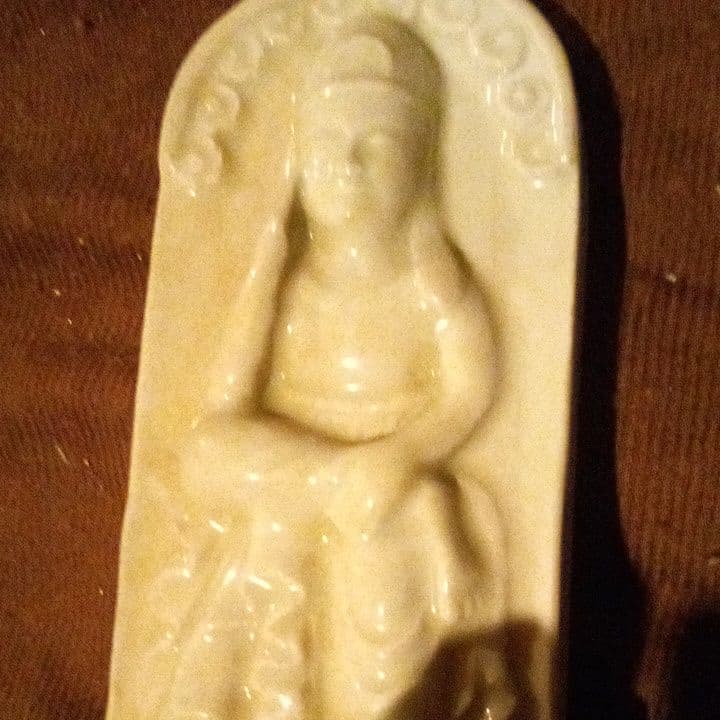 中国陶磁器　定窯　観音像