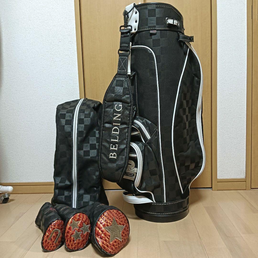 BELDING キャディバッグ ヘッドカバー付 9.5型 3.6kg ブラック