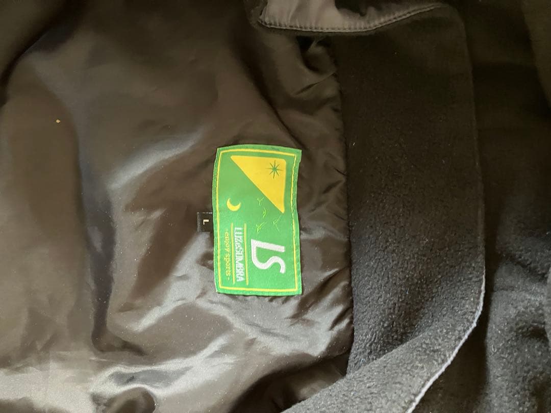 ルースイソンブラフード付きロングダウンコート グレーブラックツートン