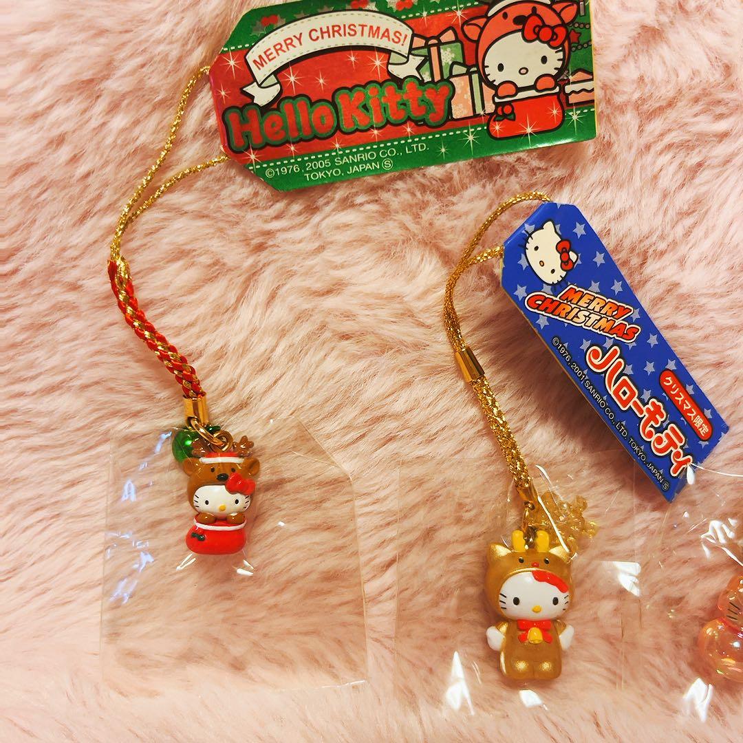 希少レア　ハローキティ　根付け　日本限定　クリスマスシリーズ　サンリオ　レトロ
