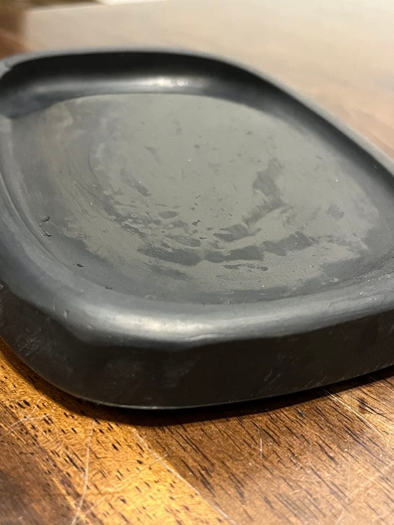 硯　龍渓硯　丁斎作 蓋付き