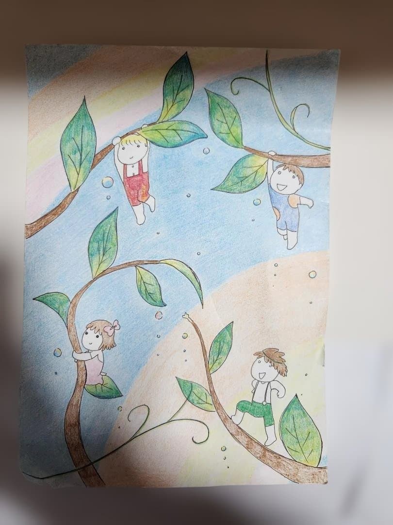 ファンタジー絵画コビトノ国の物語水彩画イラスト