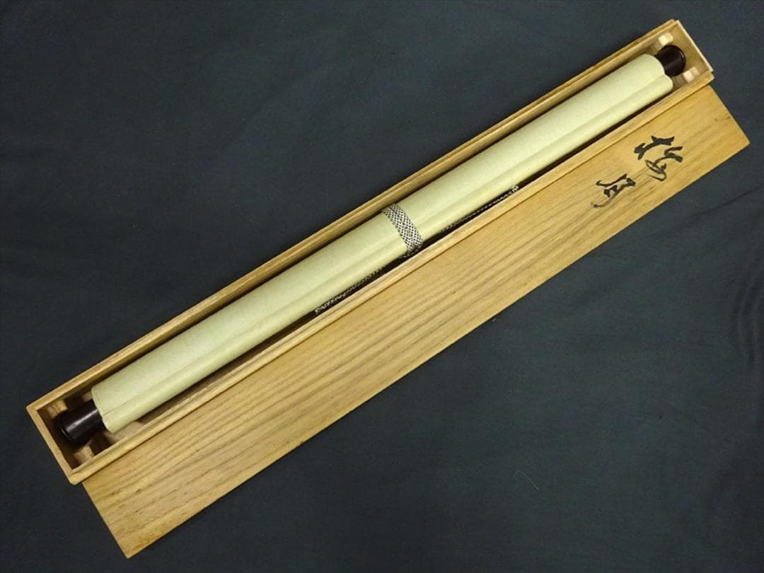 【真作】掛軸 大平華泉『梅月』日本画 紙本 肉筆 共箱付 掛け軸 p02073