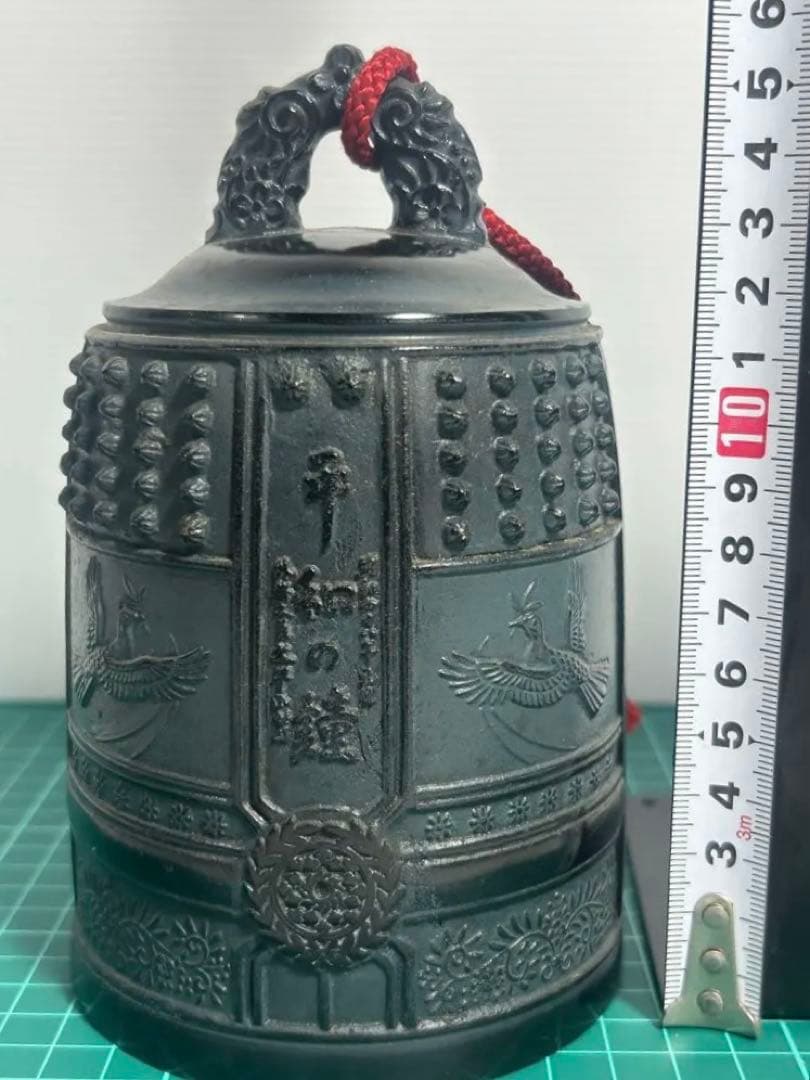 銅製 平和の鐘 置物 仏教美術 古美術 骨董 仏具 BELL OF PEACE