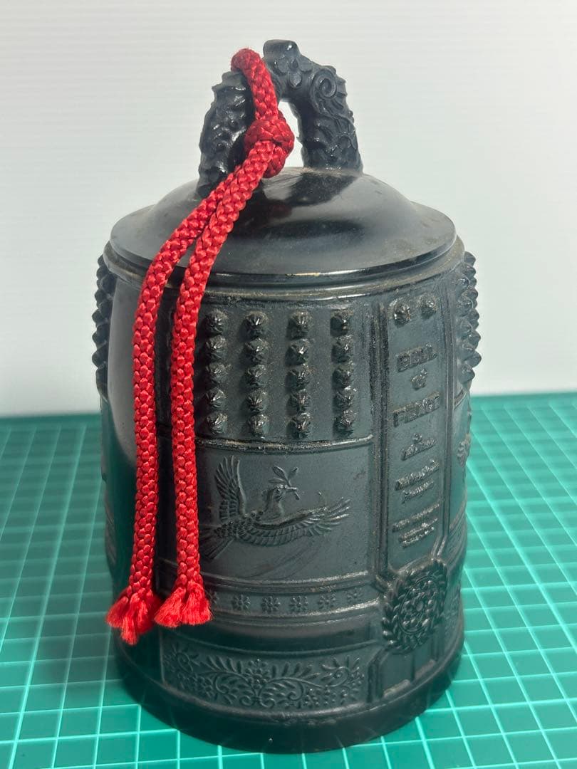 銅製 平和の鐘 置物 仏教美術 古美術 骨董 仏具 BELL OF PEACE
