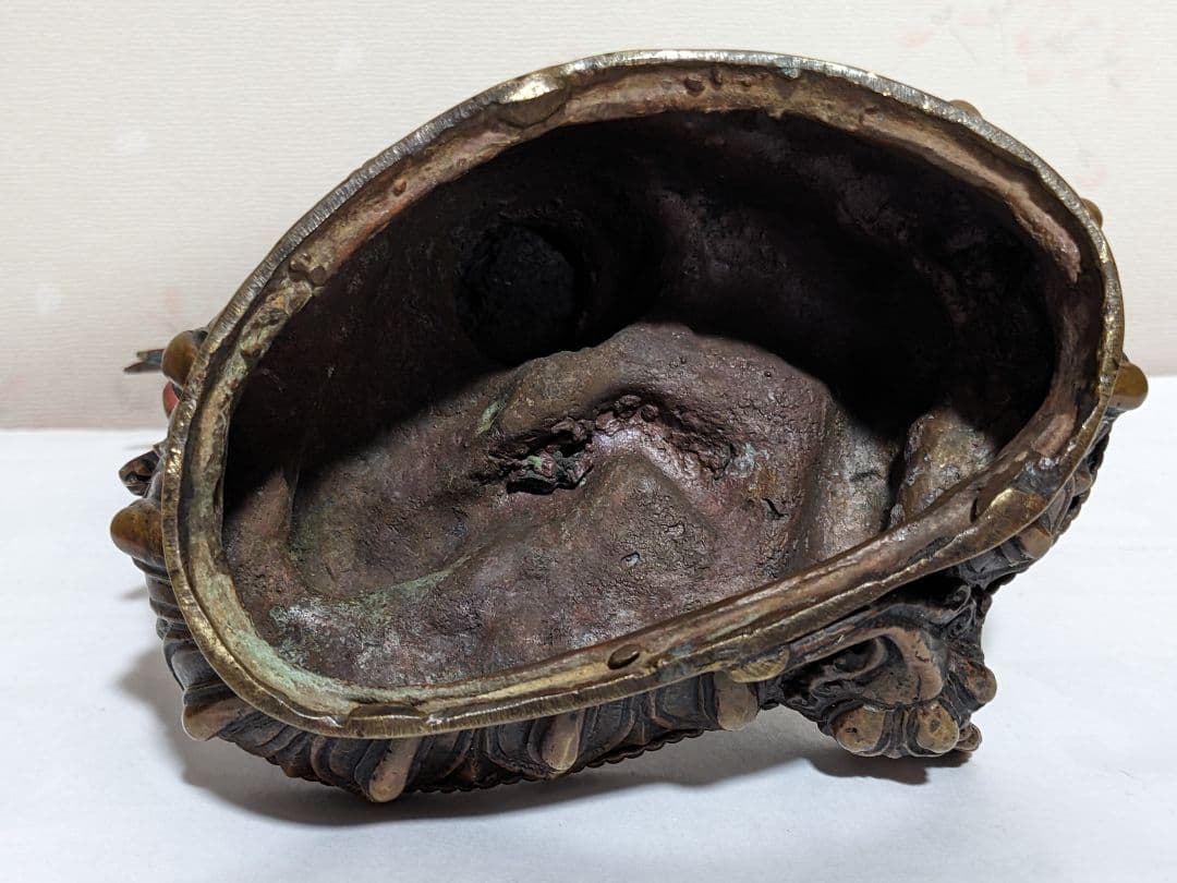 ♦チベット仏教 観音菩薩坐像 中国 古美術品 古玩 仏教美術 仏像 唐金 骨董品