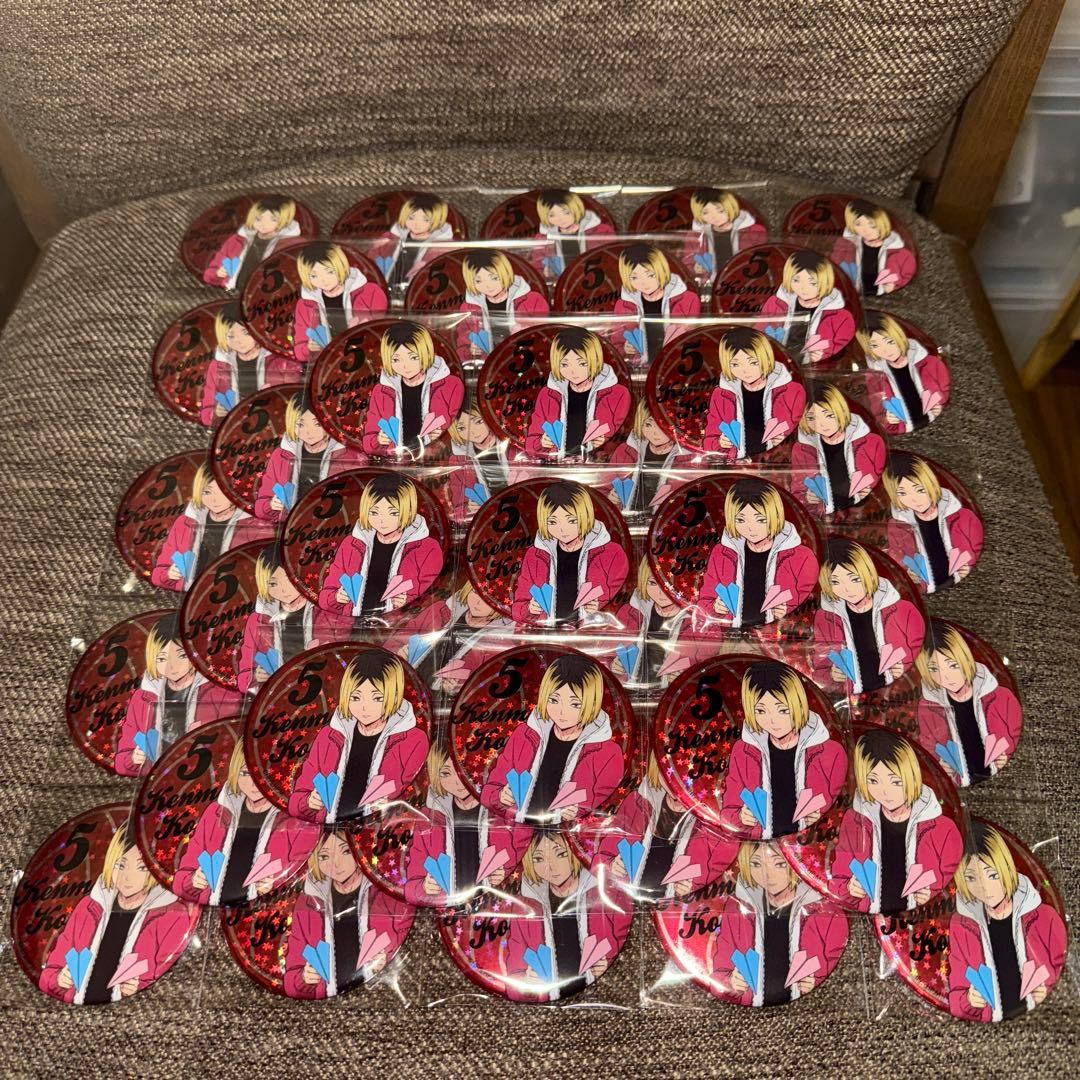 ハイキュー　アニメデッキ　ホログラム缶バッジ　紙飛行機　孤爪研磨 50点