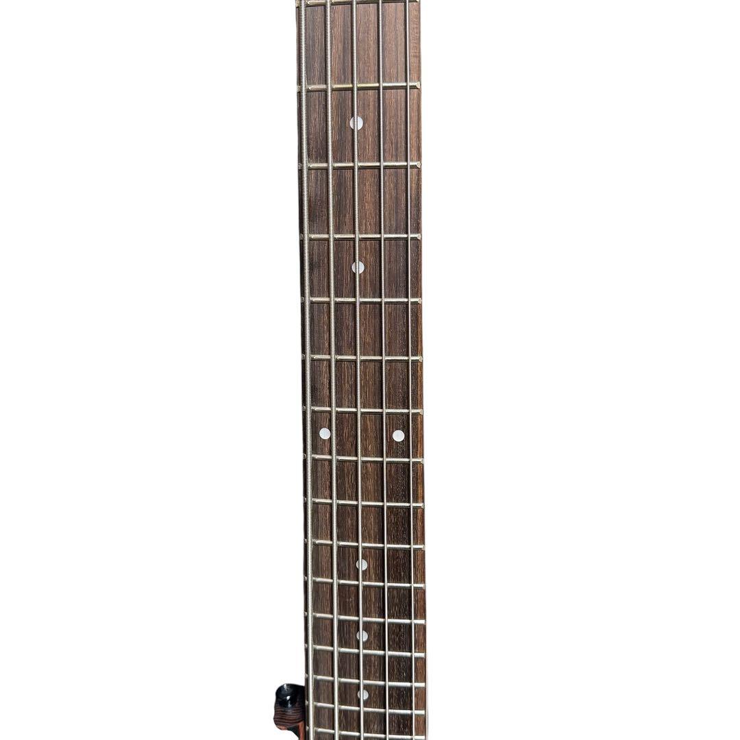 Musoo 5弦エレキベース アクティブ仕様 ロングスケール 木目デザイン