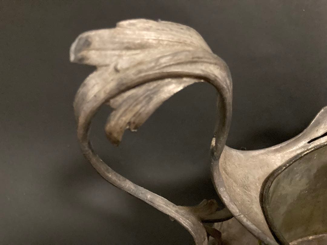 アールヌーボー　ピューター　ジャルディニエール