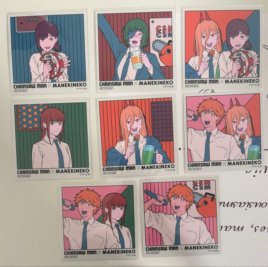 チェンソーマン　まねきねこ　コースター　8点セット