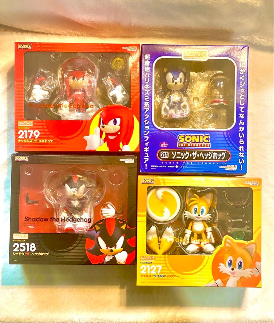 ねんどろいど ソニック・ザ・ヘッジホッグ、シャドウ、ナックルズ、テイルズ　新品