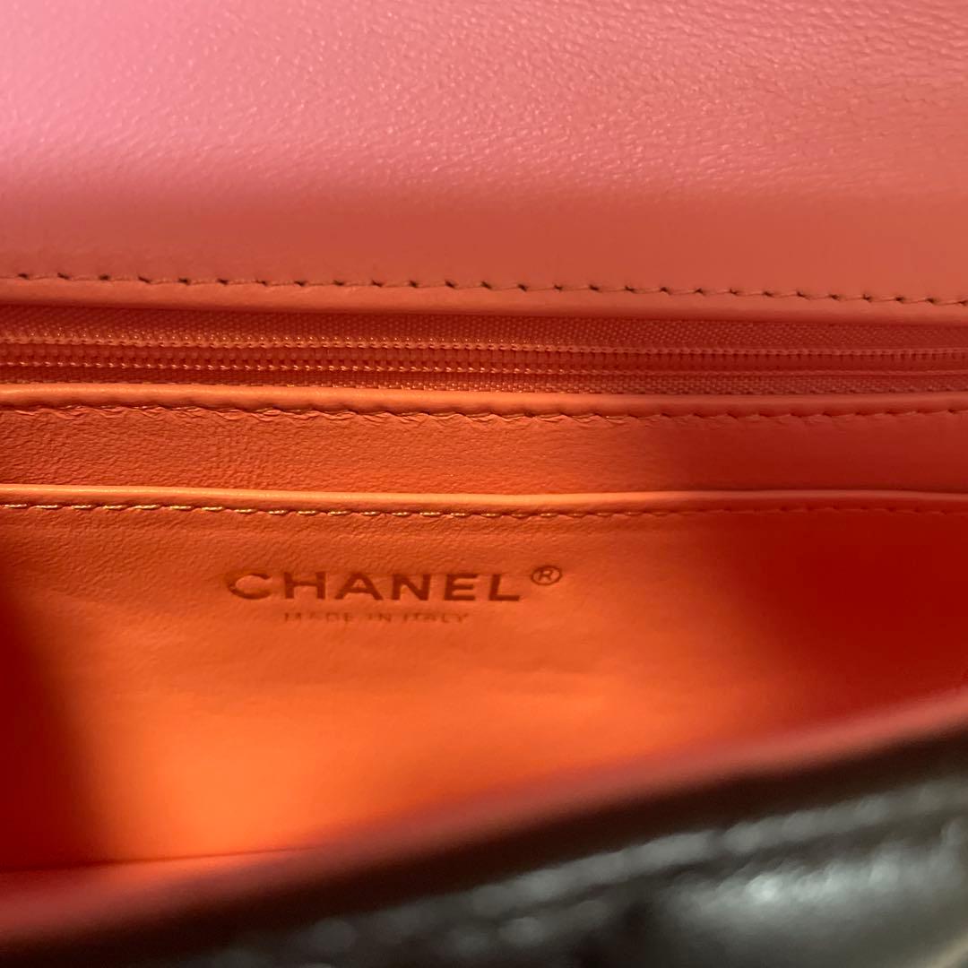 CHANEL ブラックレザー バッグ キルティング　ノベルティ