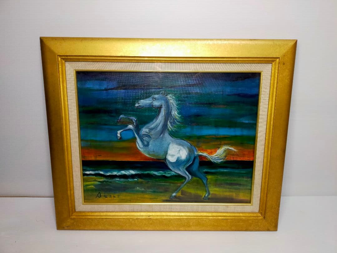 『海辺の馬』F6 油彩 原画