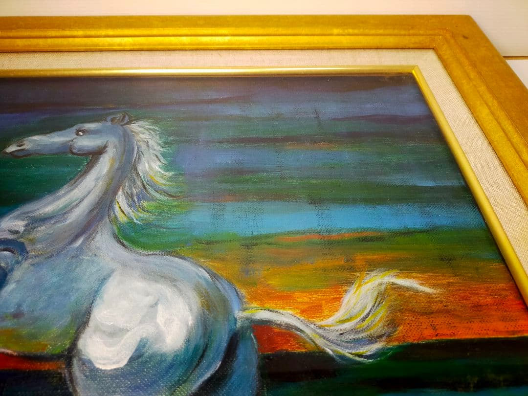 『海辺の馬』F6 油彩 原画