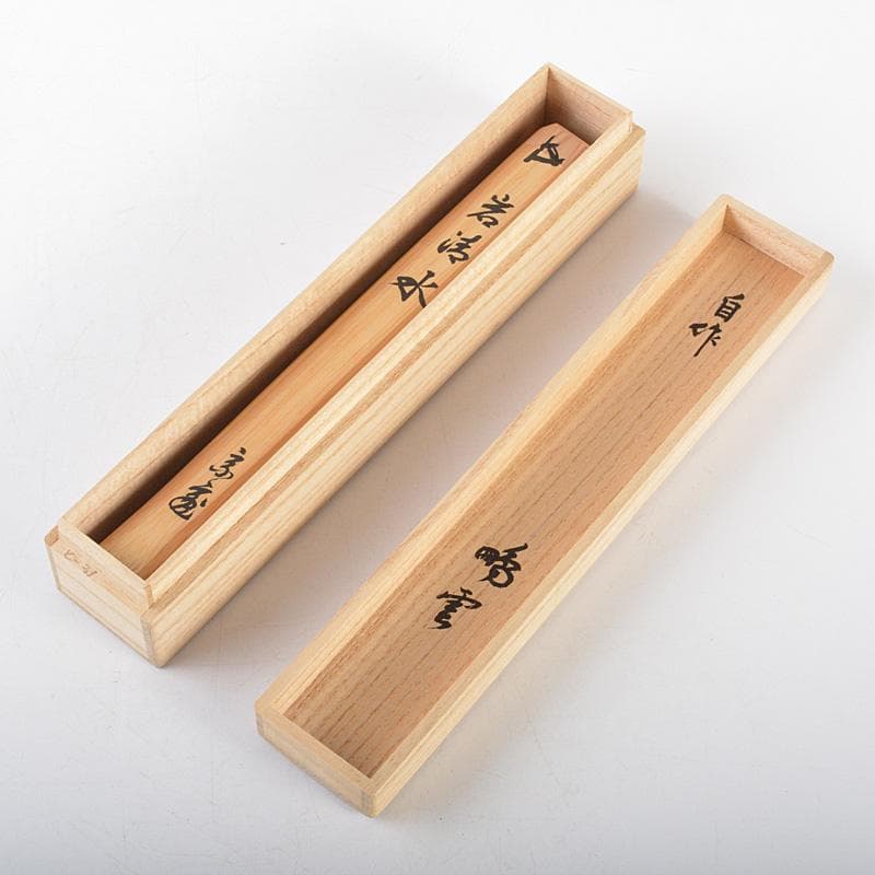 ますちゃん　十五代鵬雲斎　自作　茶杓　銘「岩清水」　共筒共箱　V　6313