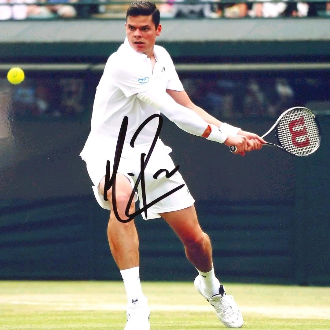 セール中…ミオシュ・ラオニッチ直筆サイン入り超大型写真…カナダプロテニスプレーヤ