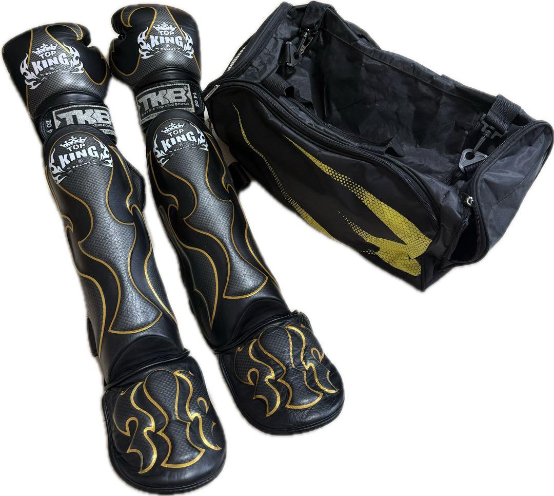 【バッグ付き】TOPKING グローブ レガース セット Mサイズ
