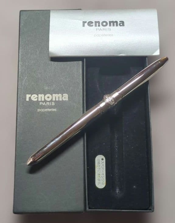 【廃盤】renoma PARIS 万年筆 シルバー ロジュウム仕上げ