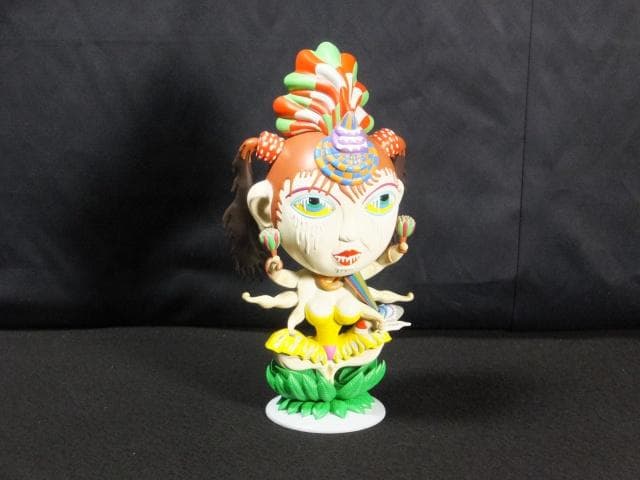 現代美術 田名網敬一　直筆サイン『KANNON観音菩薩像』立体ペイント1205C