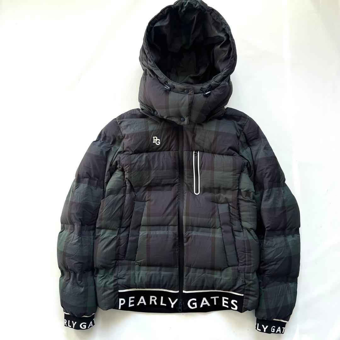 PEARLY GATES パーリーゲイツ　チェック柄　ダウンジャケット　中綿　1