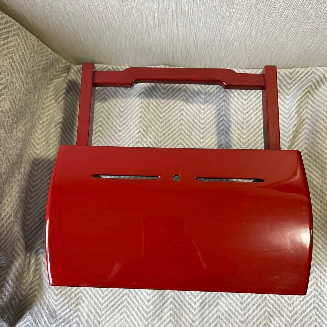 朱塗りおかもち　漆器　時代物　アンティーク