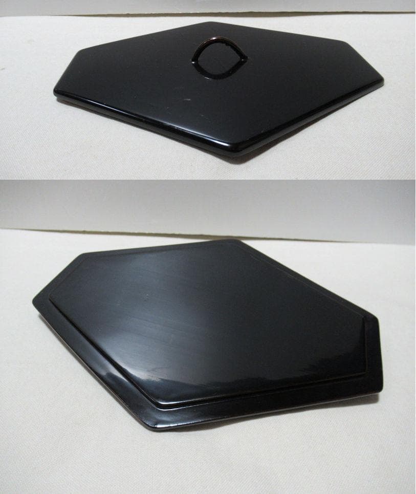 茶道　平安　景雲造　菱馬　水指　共箱