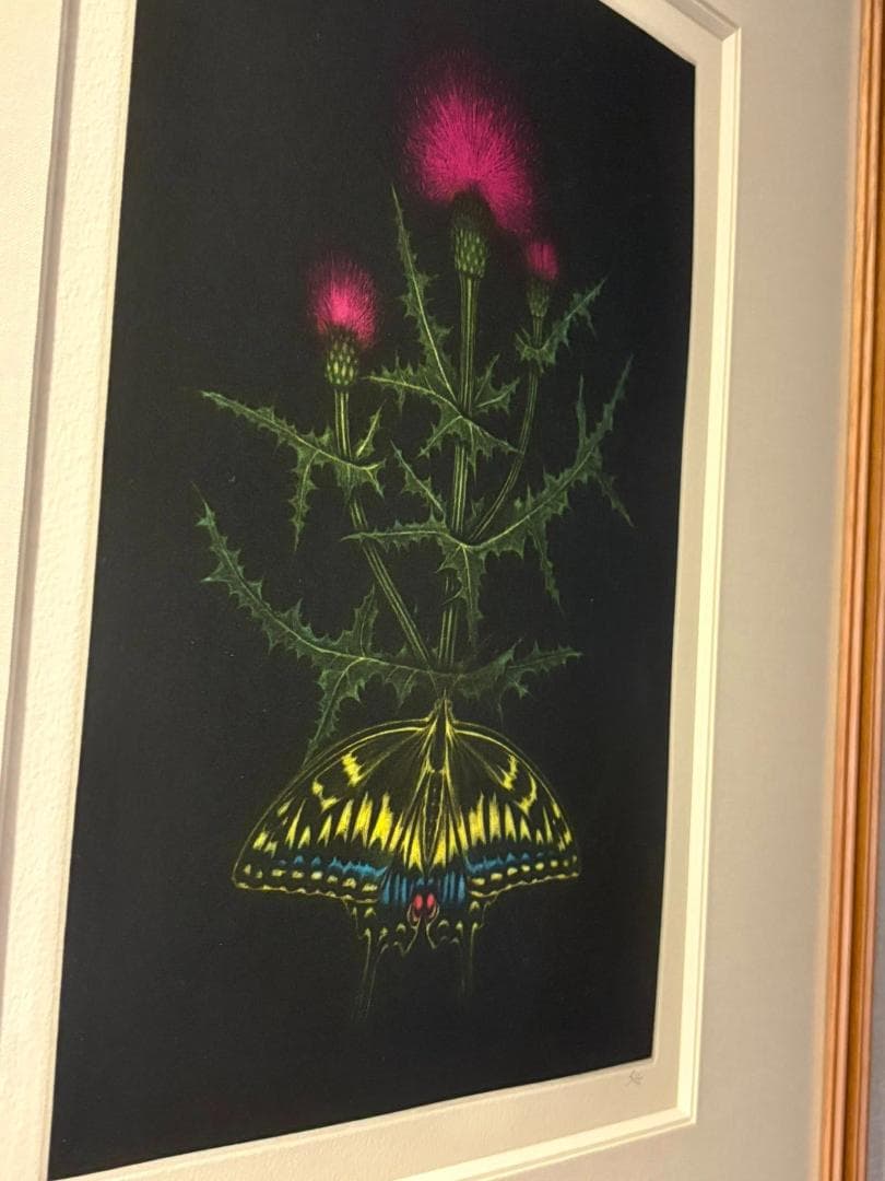 加山又造　薊　銅版画　限定120枚のうちの6番