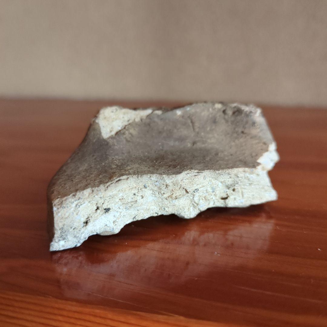 小さい花模様の陶器瓦　古瓦　古美術　骨董品　古道具　ミニチュア