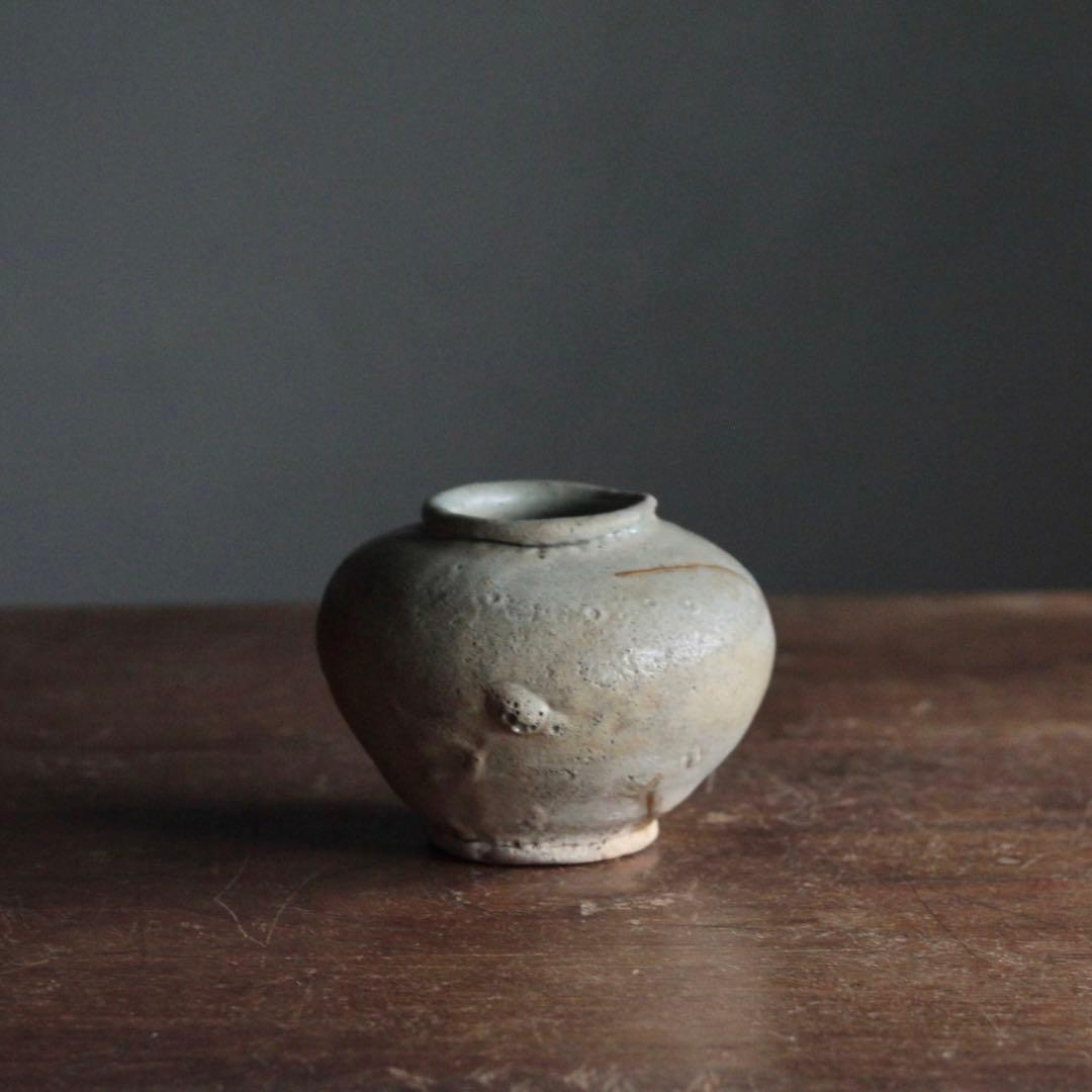 李朝 堅手 小壺 李朝壺 朝鮮美術 古美術 古道具 アンティーク 壺