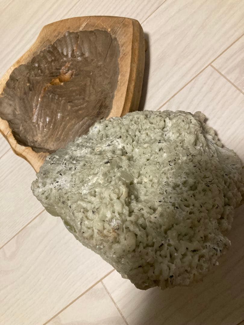 稀少　鑑賞石　台座付き