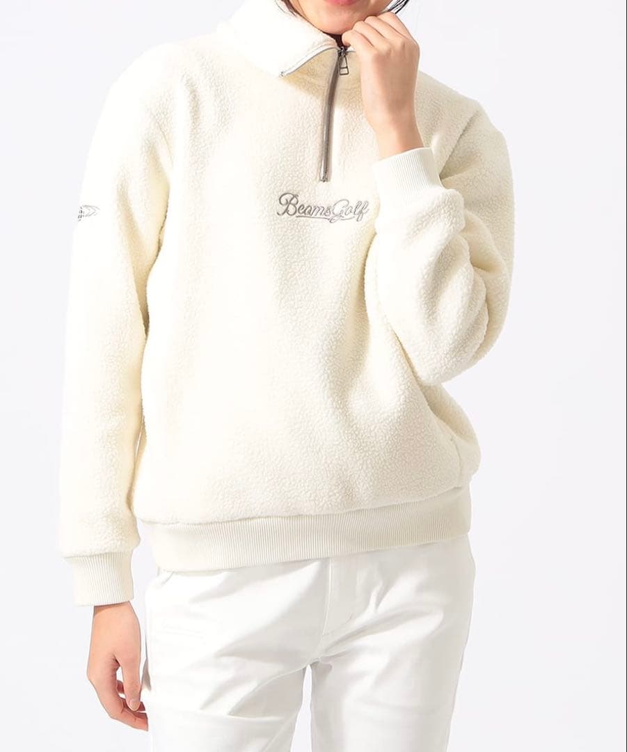 ビームス　ハーフジップ　ボアセーター