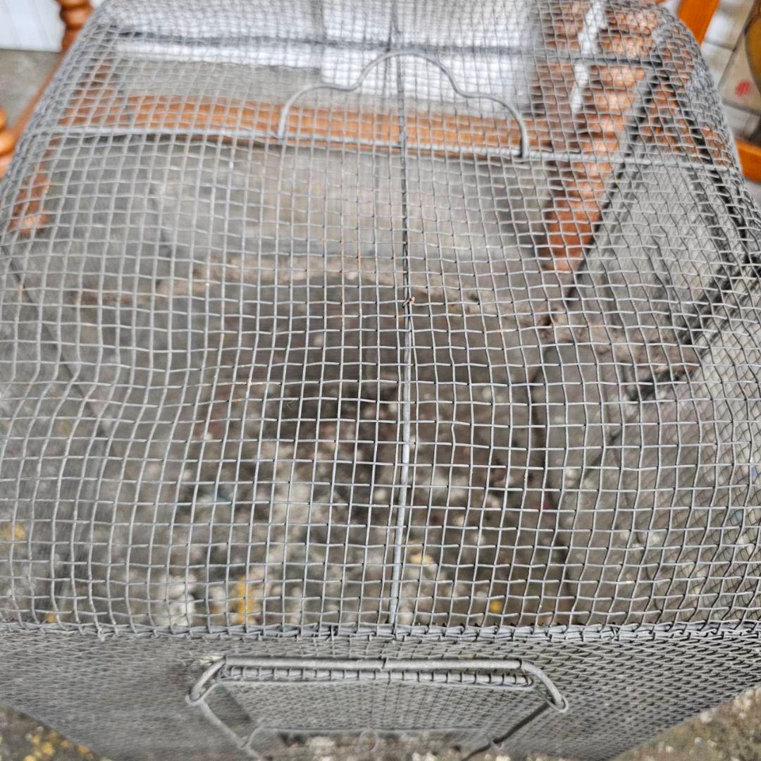 【p170/i9】大型 金属製 鳥かご ガーデニングにも 虫かご