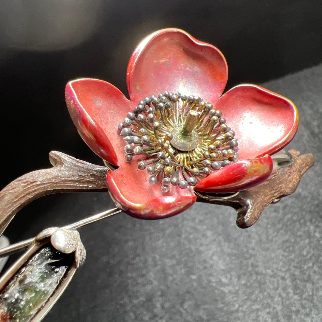 極上金工　銀細工ブローチ　28g 東Y8-0129☆2F