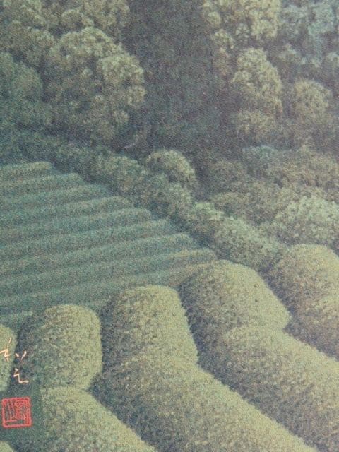 二川和之、【日本平】、希少画集画より、状態良好、新品高級額装付