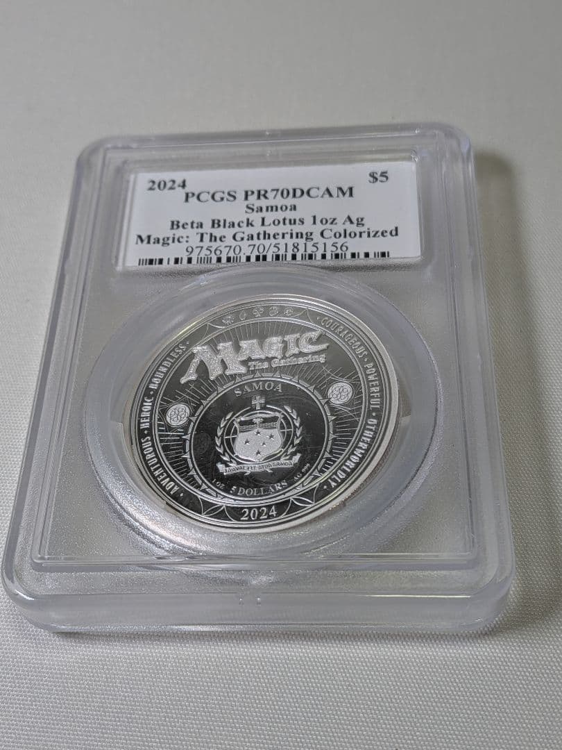 【最高鑑定】ブラックロータス MTG PCGS PR70 1オンス銀貨 NGCS