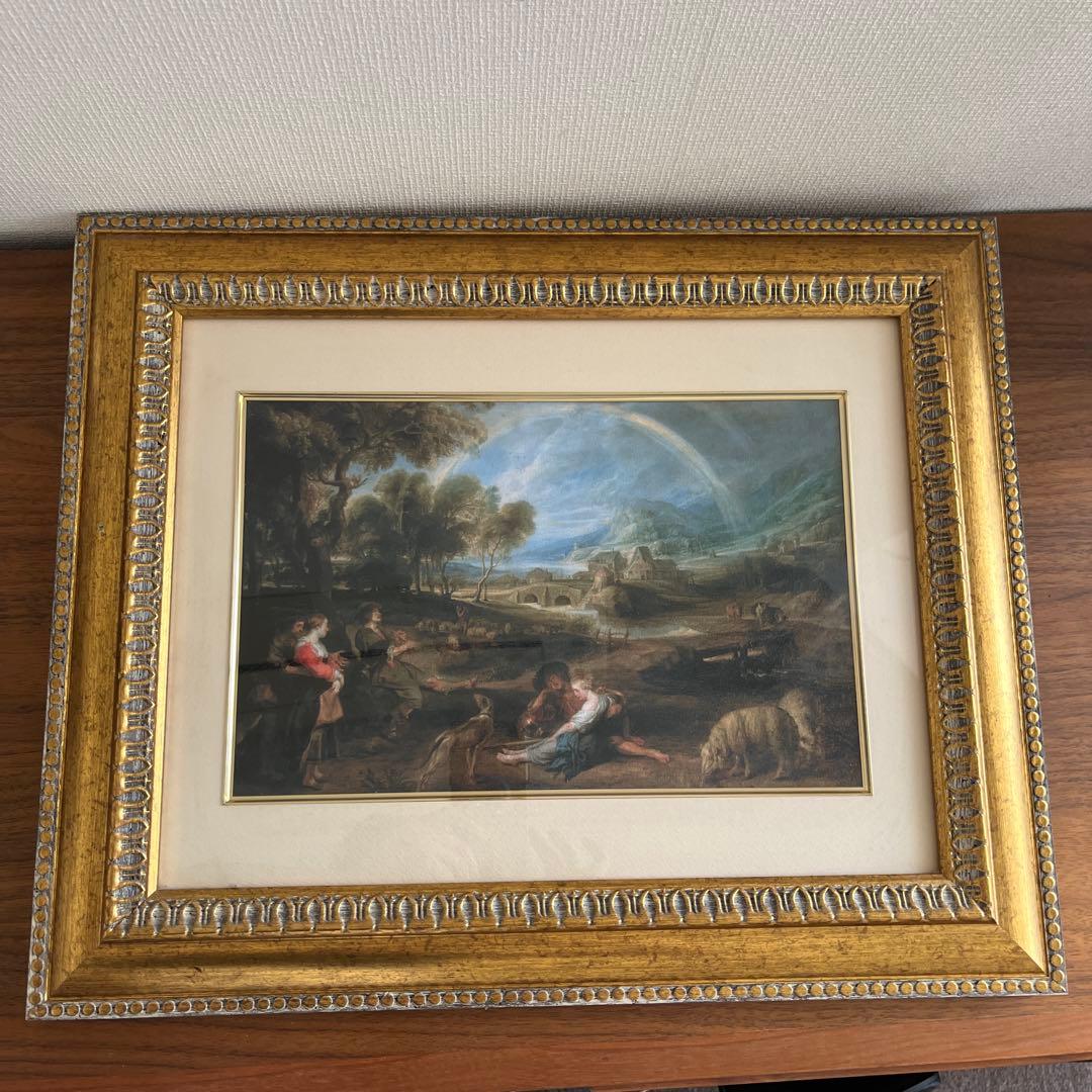 ペーテル・パウル・ルーベンス『虹のある風景』　複製絵画