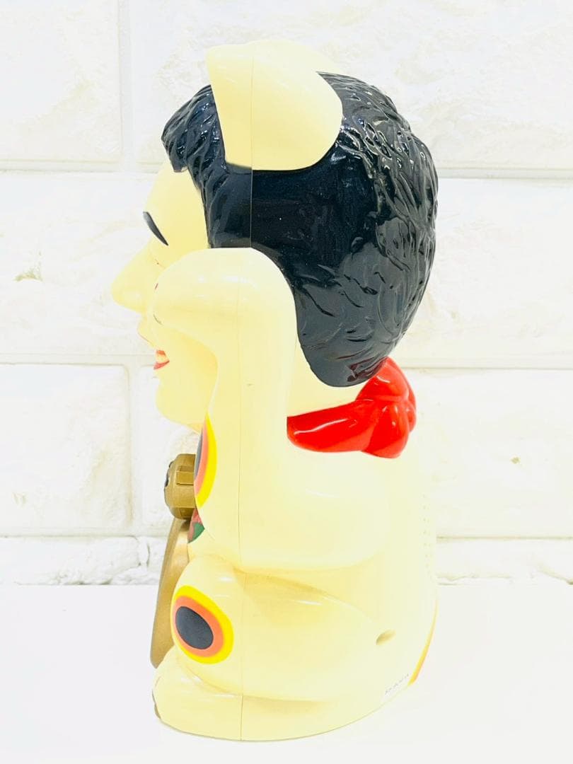 169Z 稼働品 元気が出るテレビ たけし招き猫 目覚まし時計