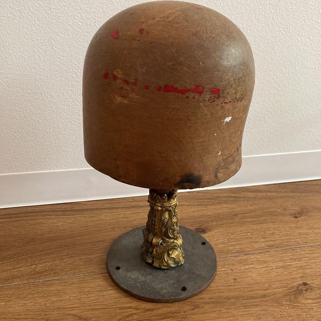 イギリスアンティークビンテージハットメイカーマネキン木製アイアン　アトリエ工場