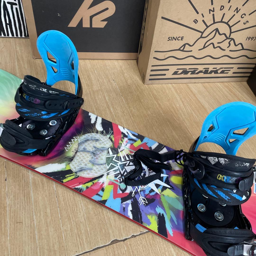 SALOMON×HEAD　サロモン　キッズスノーボードセット　ヘッドバイン付