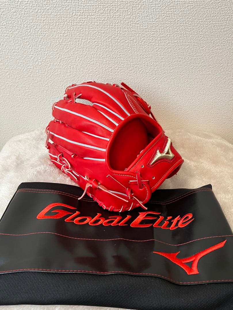 【希少　日本製】ミズノ　グローバルエリート　硬式外野手用　野球　グラブ