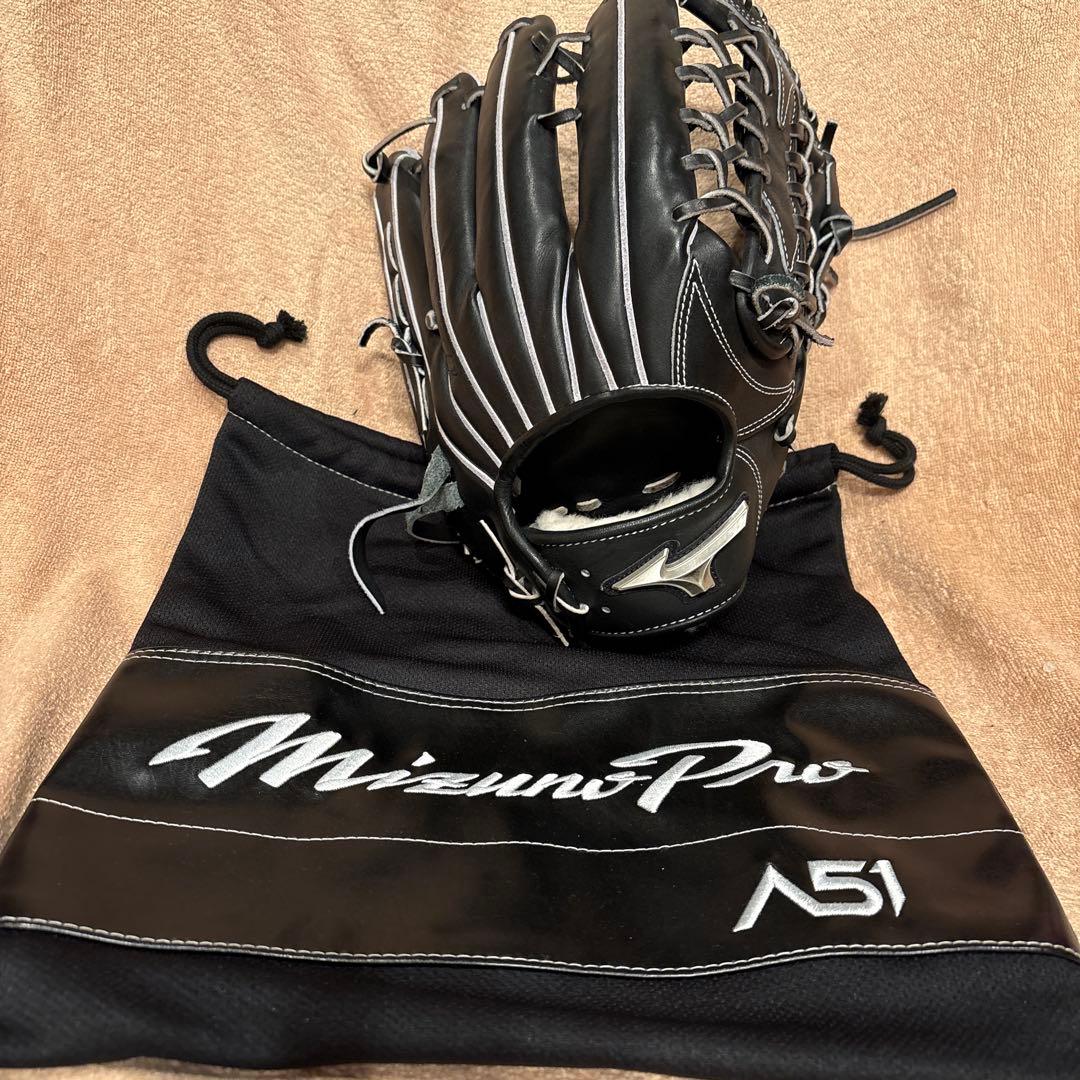 Mizuno Pro A51 軟式グローブ 黒　イチロー監修モデル