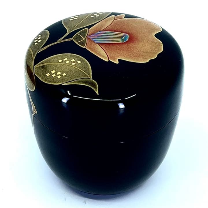 鈴谷 鐡五郎造　椿蒔絵棗