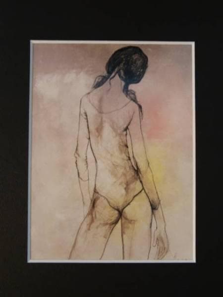 ジャンセン 「髪を束ねる踊り子」、繊細、可憐、希少画集画、 新品額装付